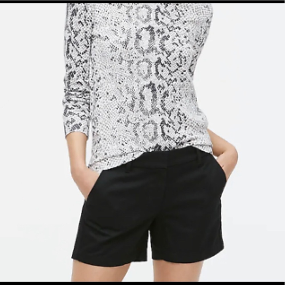 J. Crew Weathered Chino Classic Twill Black Shorts